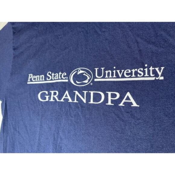 Vintage Penn State University Grandpa Navy Blue Graphic TShirt Size Large NWOT - Picture 3 of 10